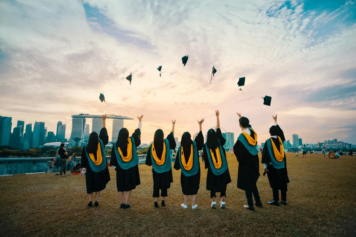 University graduates celebrating completion of their studies